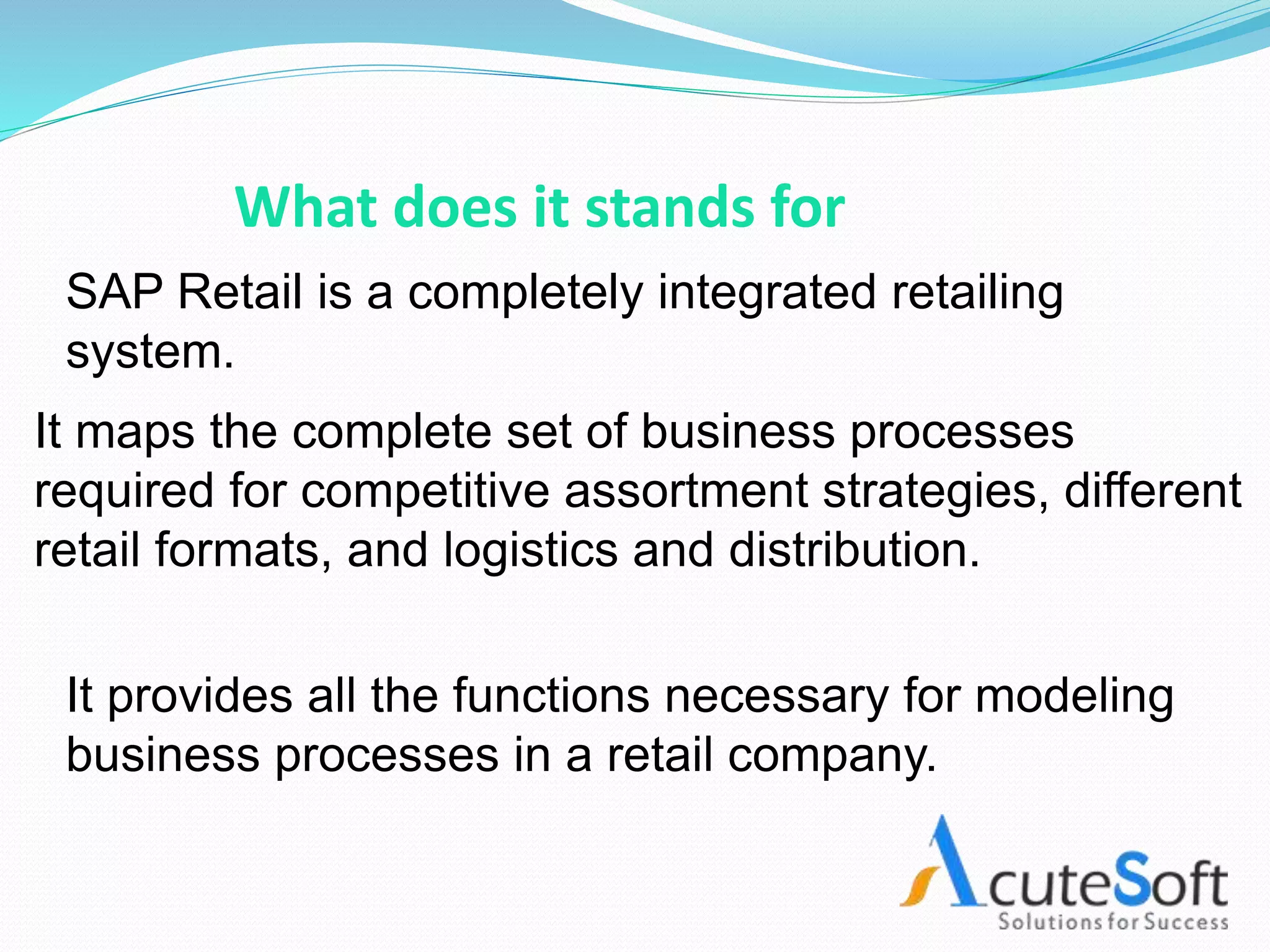 SAP IS Retail Course Overview- free demo | PPTX | Business | Business ...