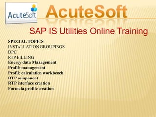 Sap Rtp Sap is utilities online training | PPSX