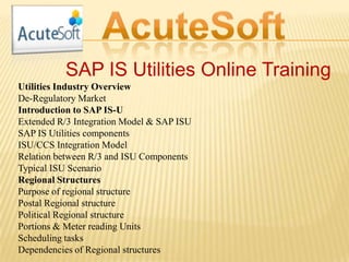 Sap is utilities online training | PPT