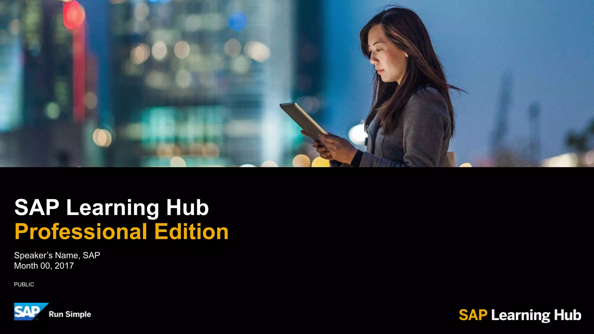 SAP Learning Hub, professional edition PPTX
