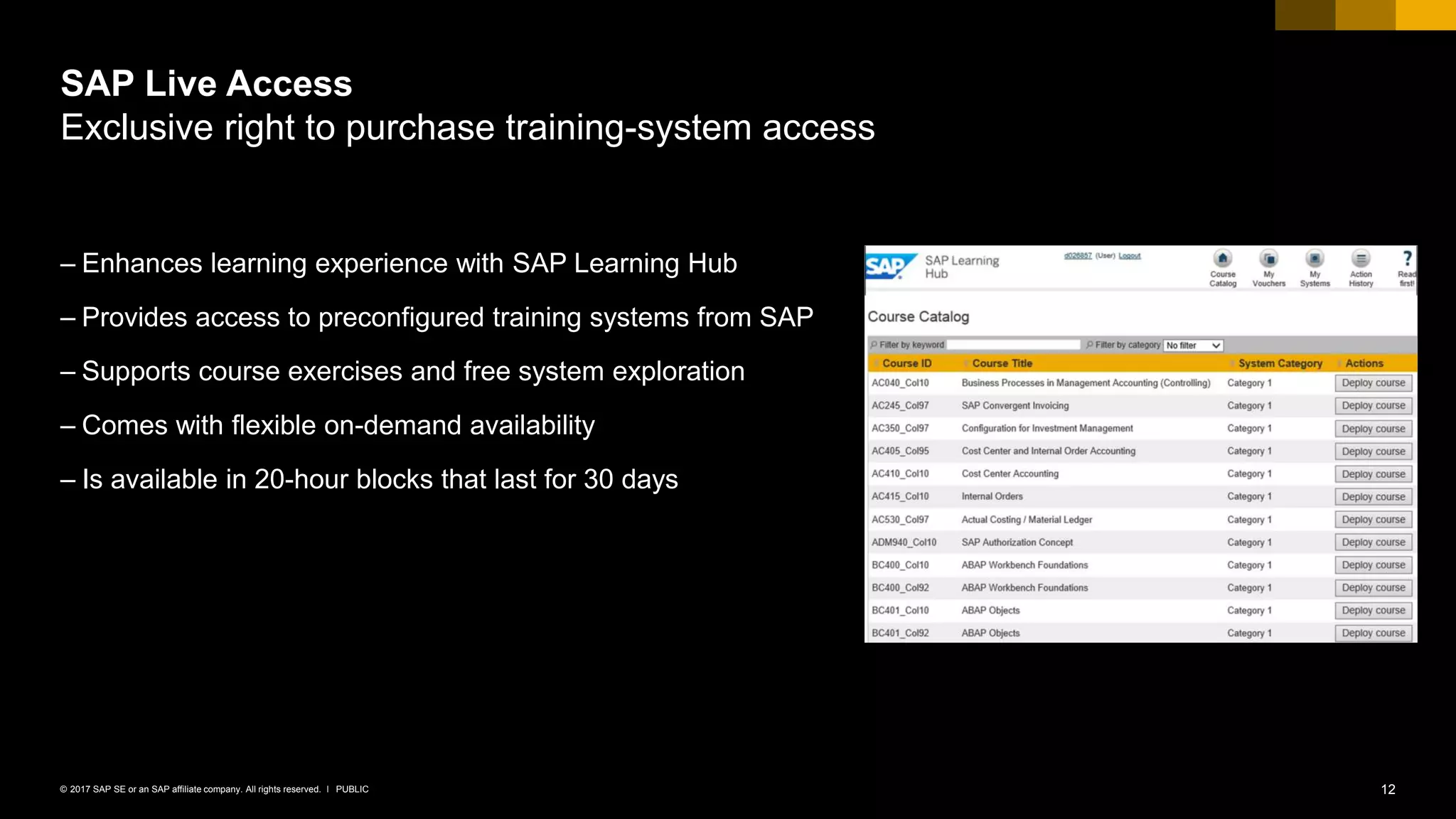 SAP Learning Hub, professional edition PPTX