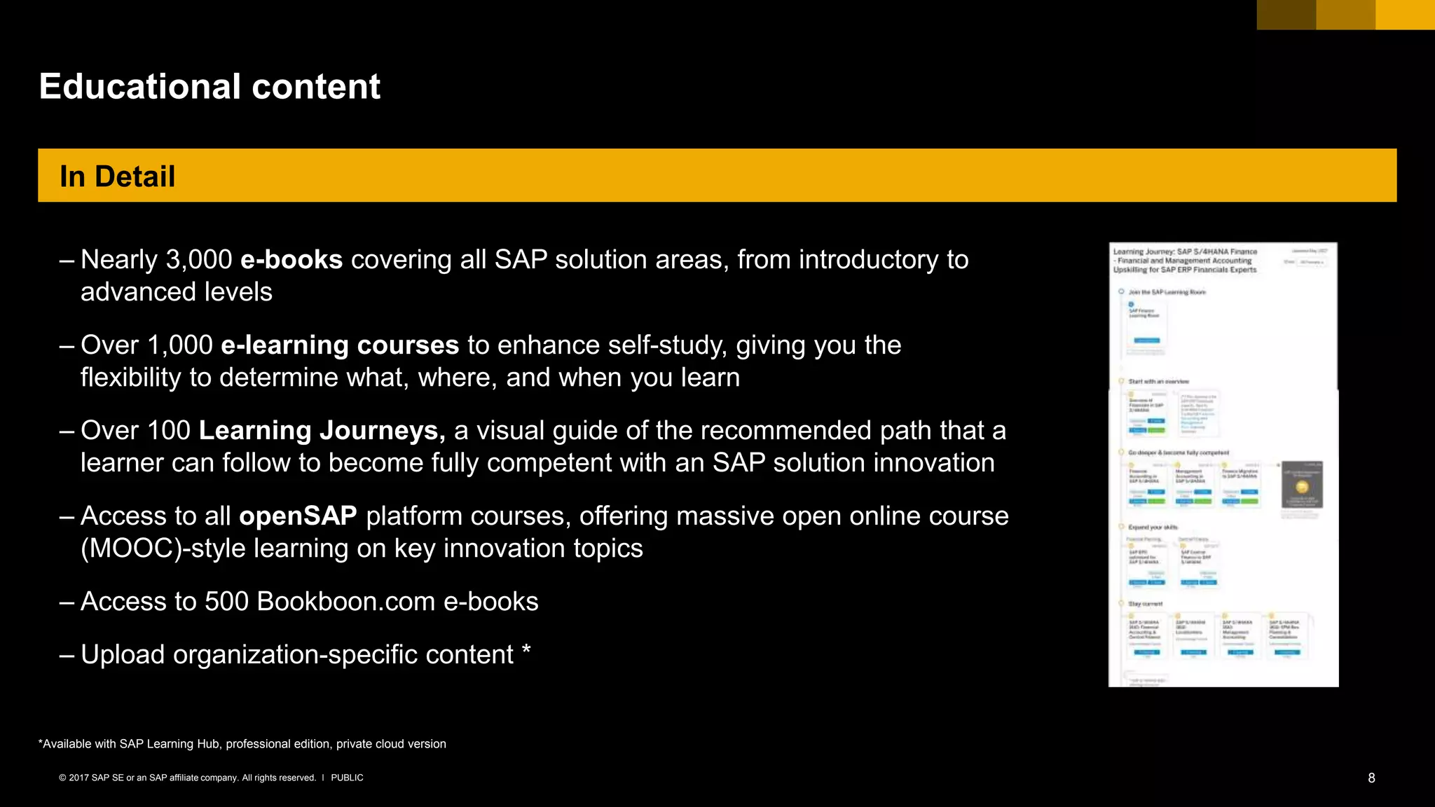 SAP Learning Hub, professional edition PPTX