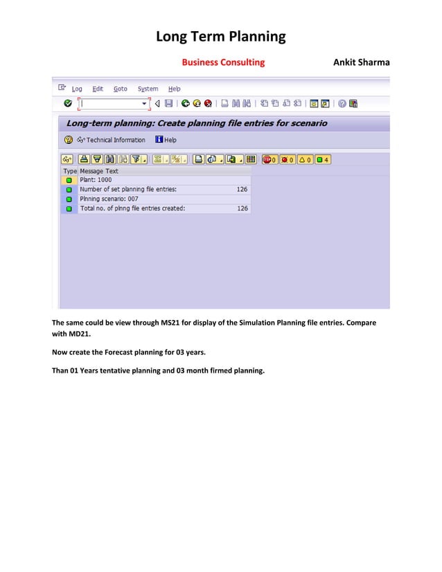 SAP Long Term PLANNING | PDF