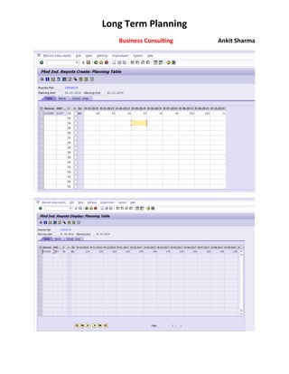 SAP Long Term PLANNING | PDF