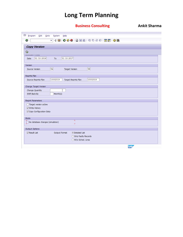 SAP Long Term PLANNING | PDF