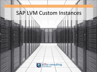 SAP	
  LVM	
  Custom	
  Instances	
  
 