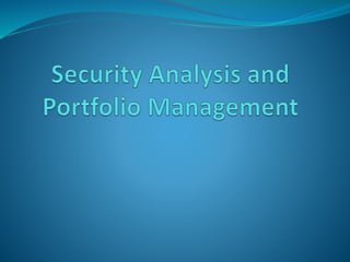 Security Analysis and Portfolio Management -  Investment-and_Risk