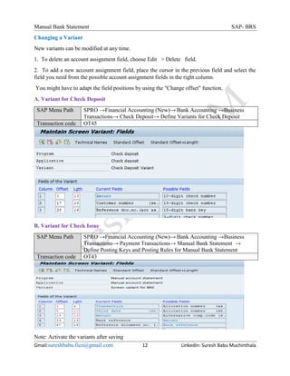 Sap manual bank statement process flow | PDF