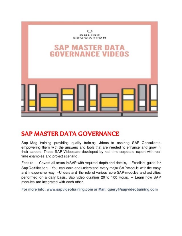 Sap Master Data Governance