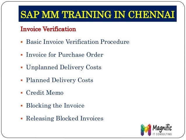 Basic Invoice Verification Procedure In Sap Mm | sap material management mm online training usa uk canada pune Basic Invoice Verification Procedure In Sap Mm | sap material management mm online training usa uk canada pune