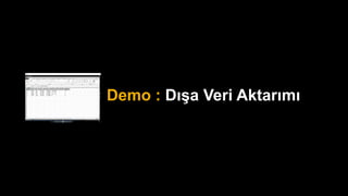 Demo : Dışa Veri Aktarımı
 