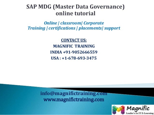 Online Tutorial Net | sap mdg master data governance online tutorial Online Tutorial Net | sap mdg master data governance online tutorial