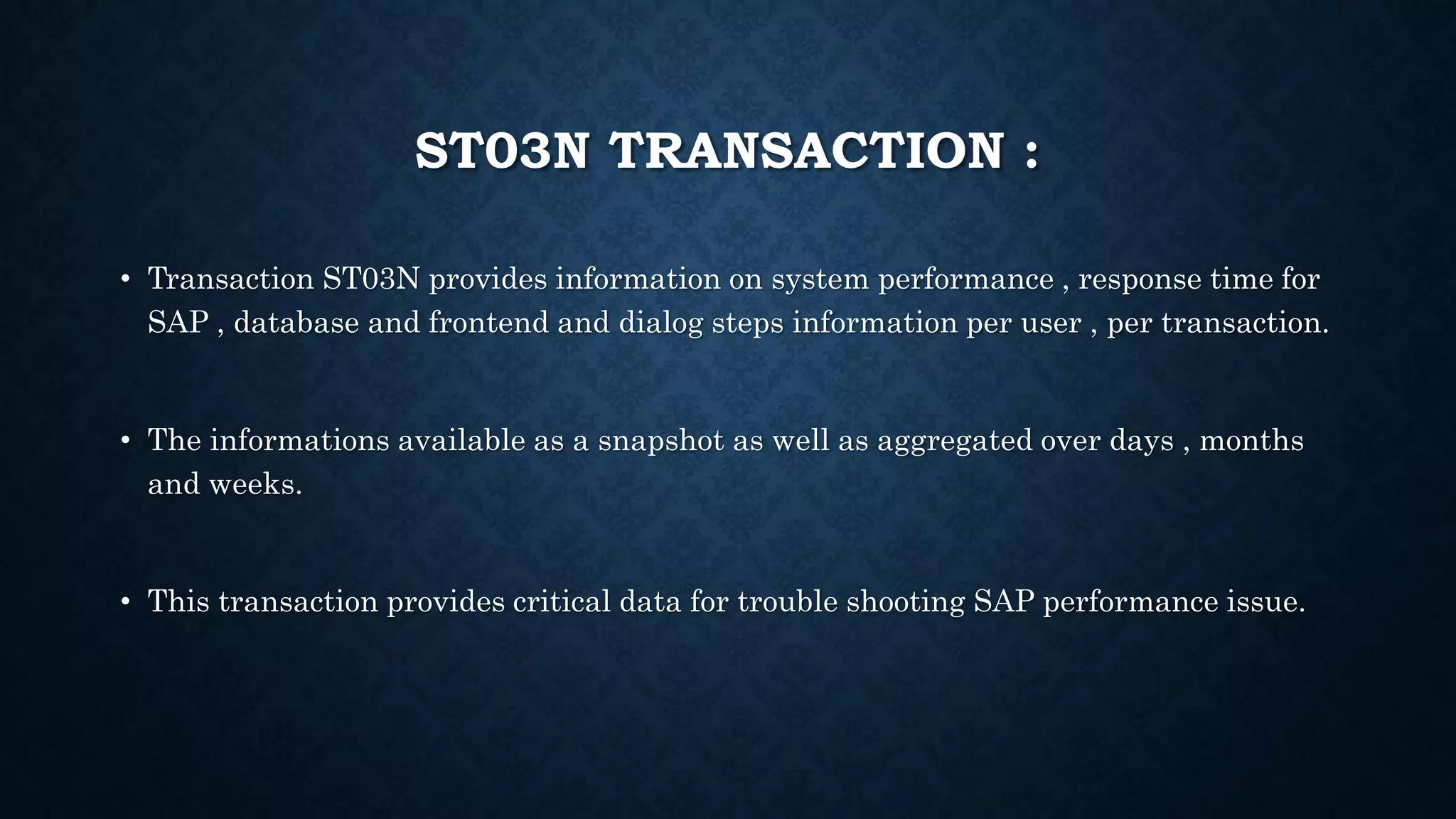 Sap memory management ,workload and performance analysis.pptx