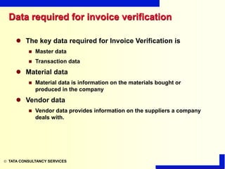 SAP MM - Invoice Verification