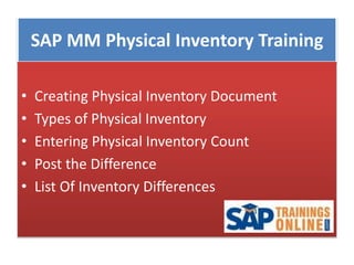 SAP MM Online Training Course | PPT
