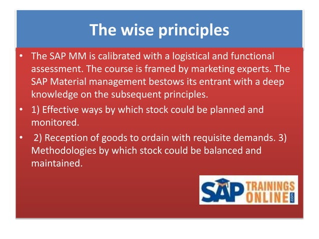 SAP MM Online Training Course | PPT