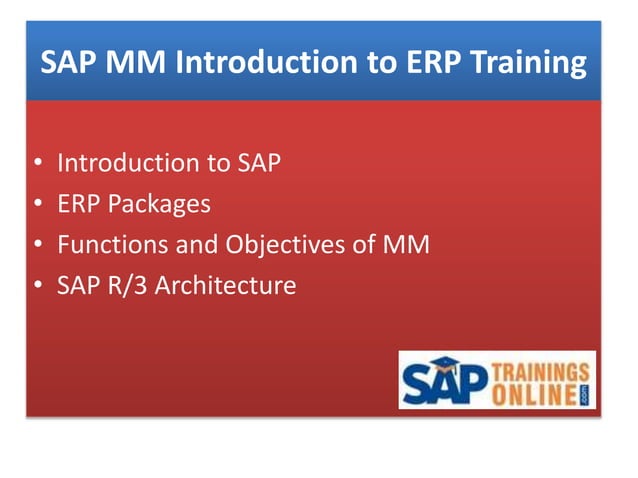 SAP MM Online Training Course | PPT