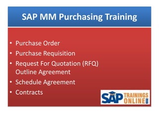 SAP MM Online Training Course | PPTX