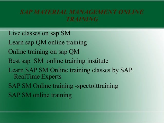 Sap Online Training