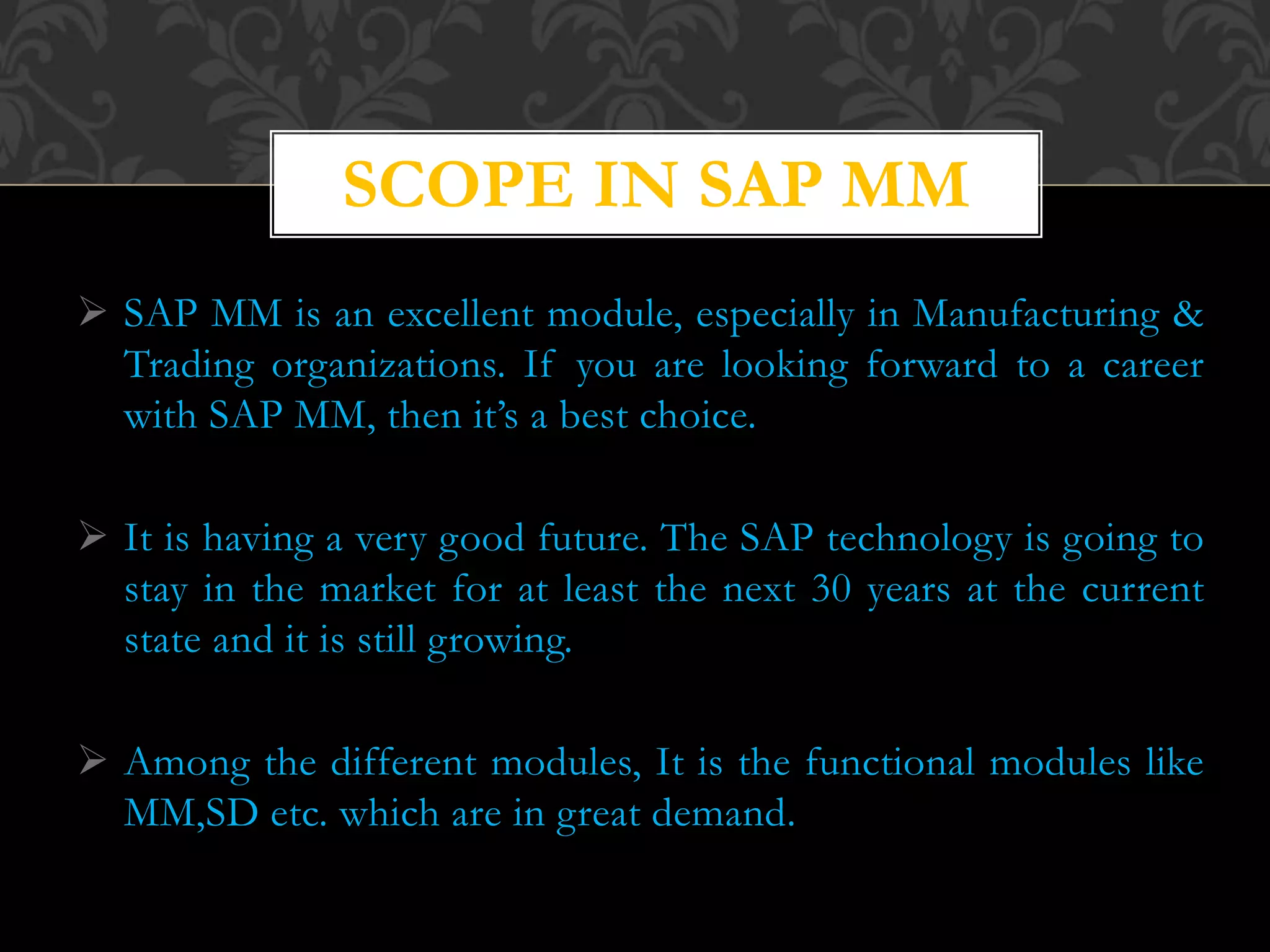 Sap mm ppt | PPTX