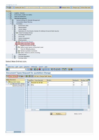 Select New Entries icon.
 