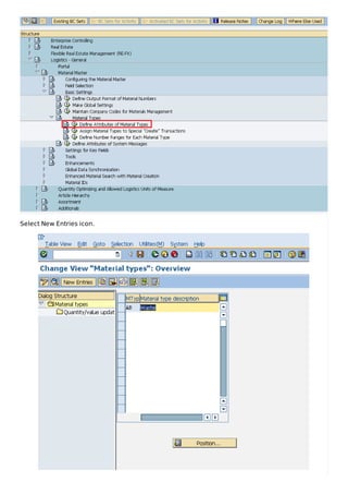 Select New Entries icon.
 
