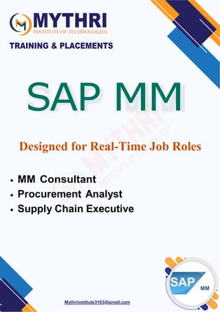 sap mm training with placement in hyderabad | PDF