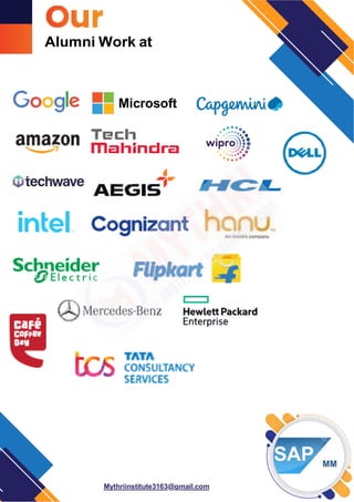 sap mm training with placement in hyderabad | PDF