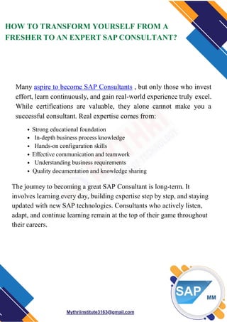 sap mm training with placement in hyderabad | PDF