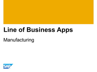 Line of Business Apps
Manufacturing
 