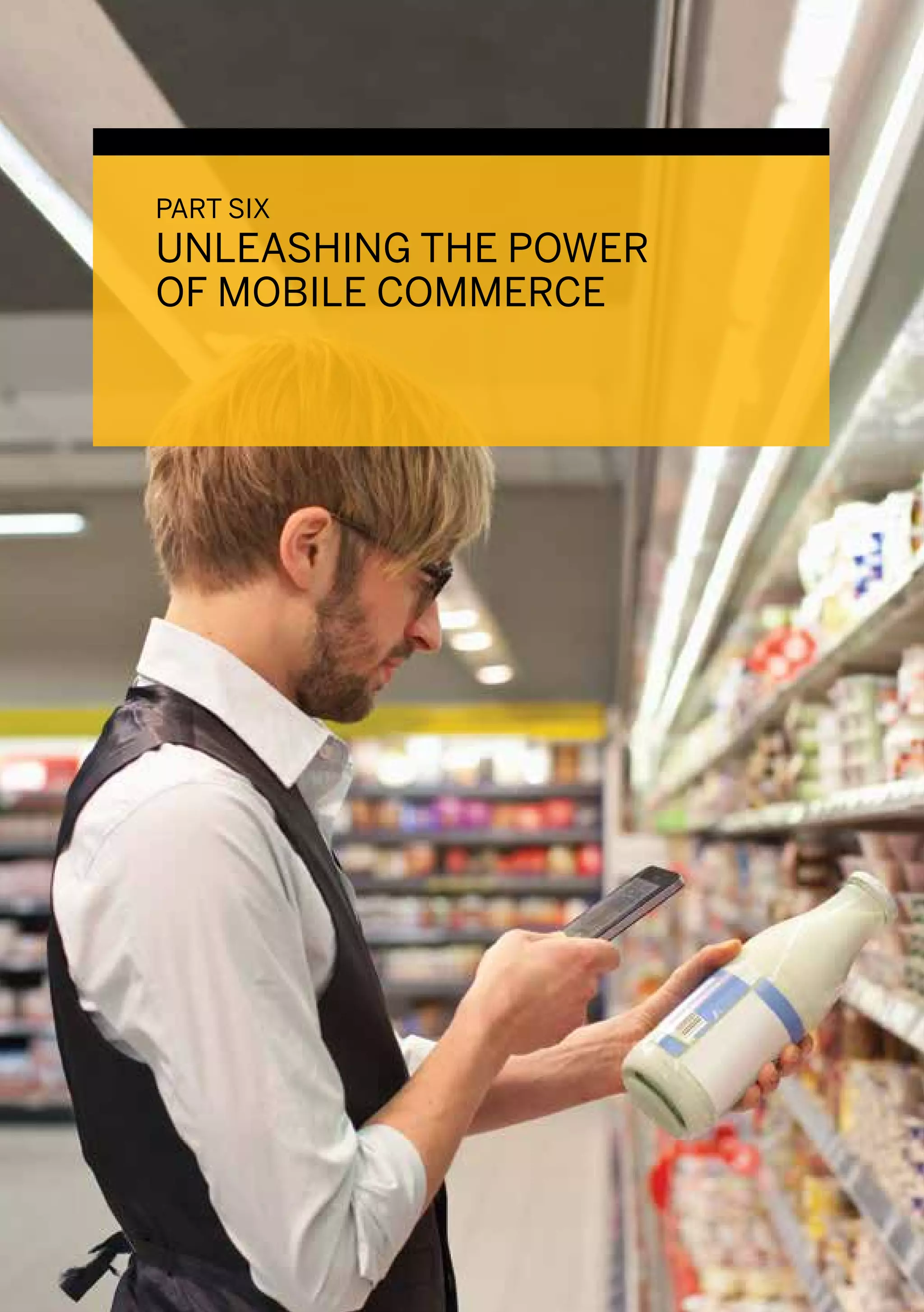 PART SIX
      UNLEASHING THE POWER
      OF MOBILE COMMERCE




172
 