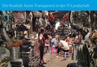 Die Realität: Keine Transparenz in der IT-Landschaft
2
 