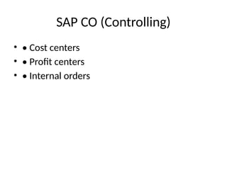 Comprehensive Overview of SAP ERP Modules and Their Business Functions ...