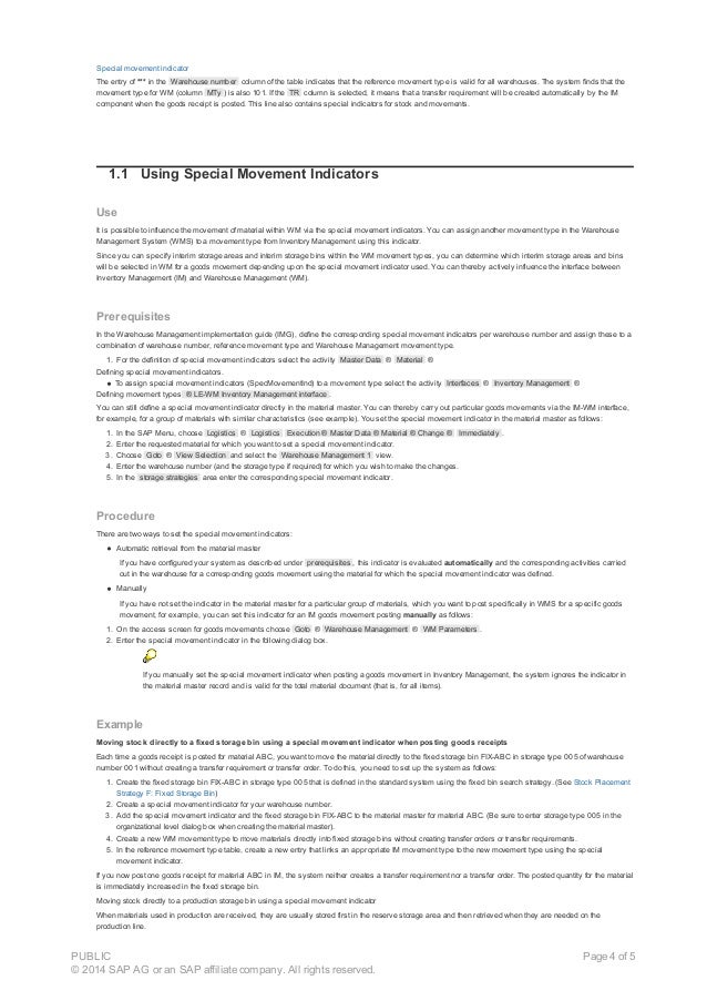 sap movement type