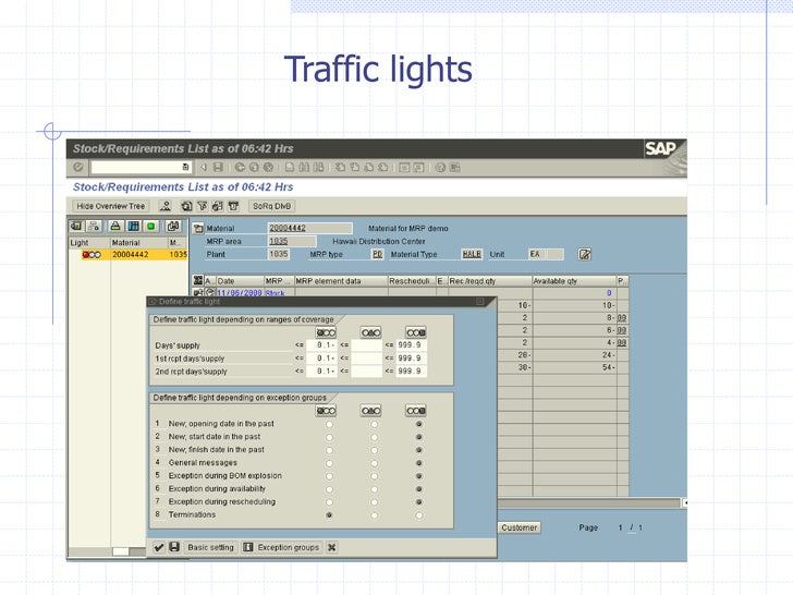 Sap MRP materials requirements planning
