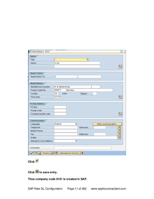 Sap new gl configuration