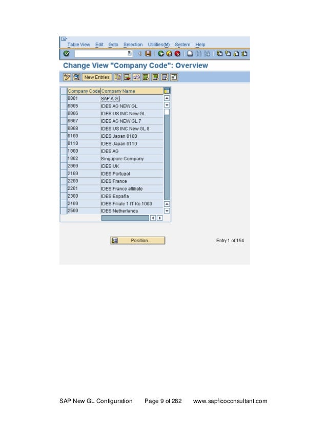 Sap new gl configuration