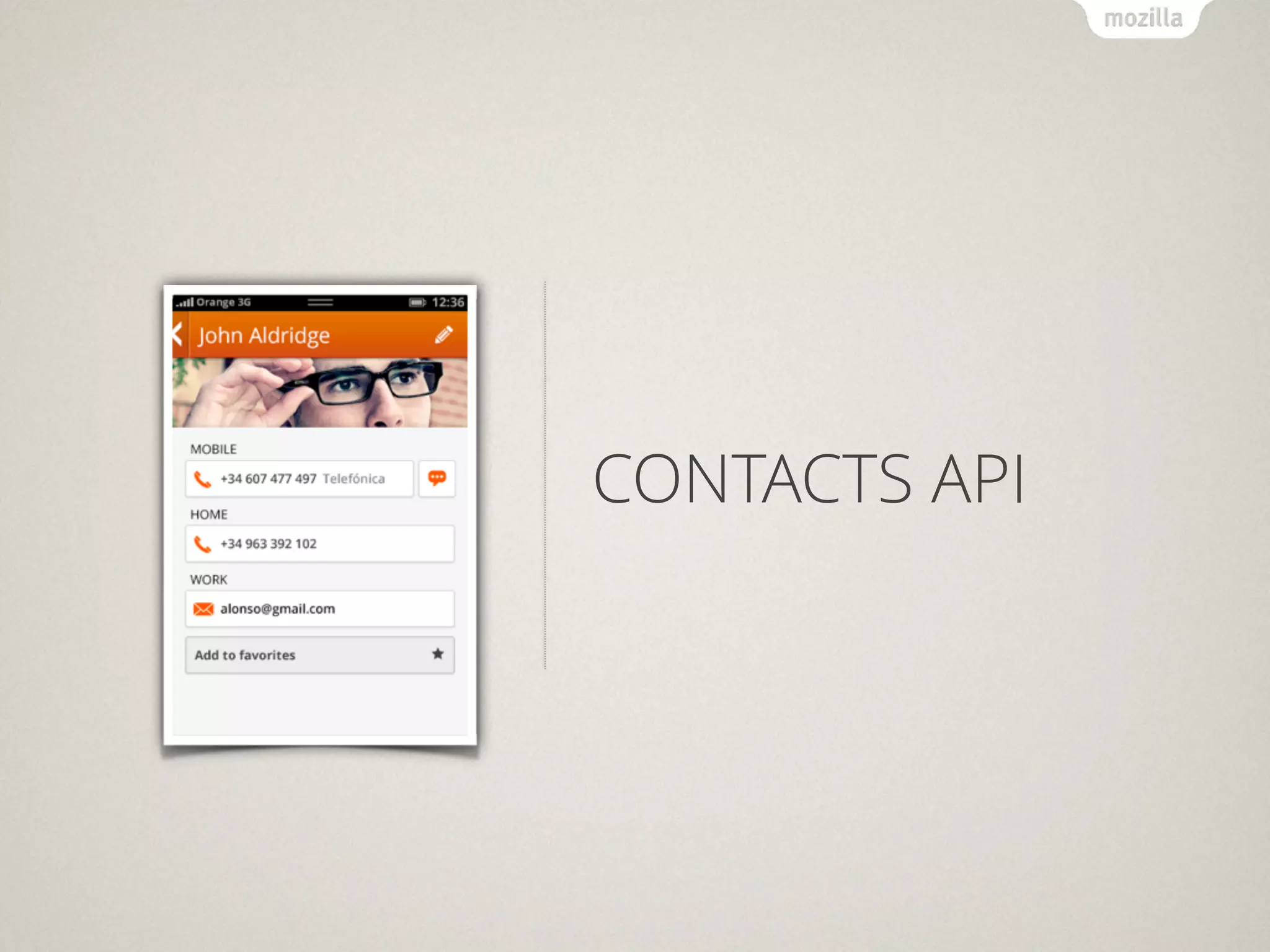 CONTACTS API
 