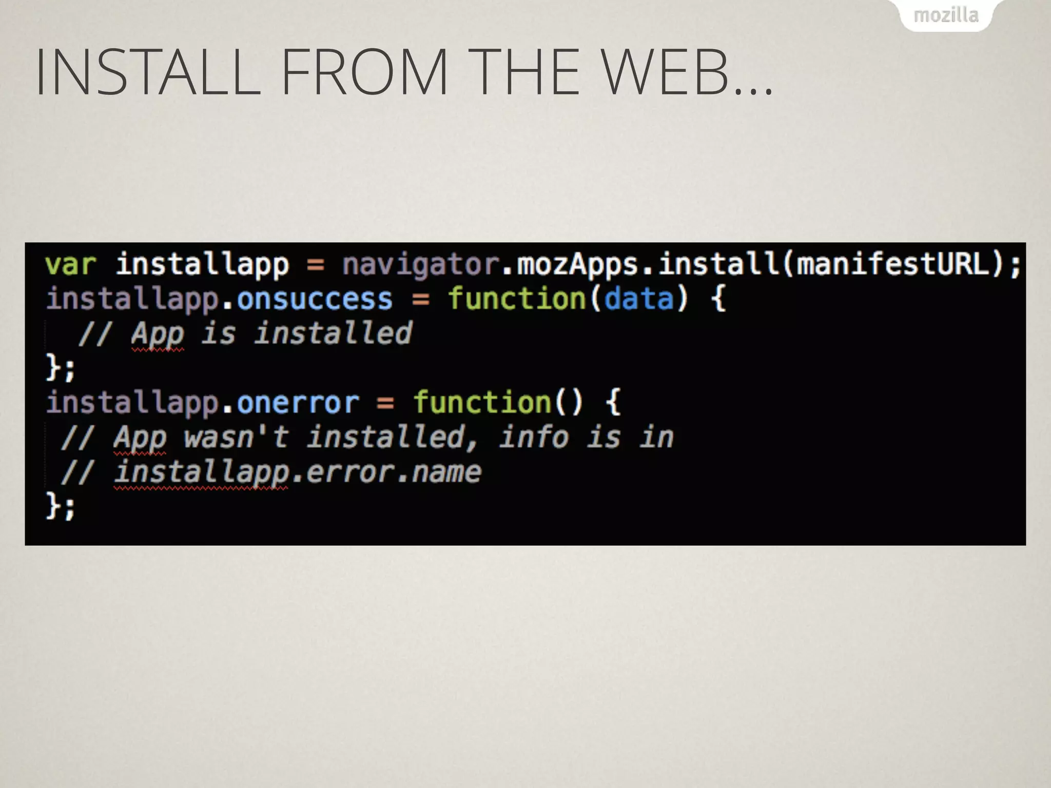 INSTALL FROM THE WEB…
 