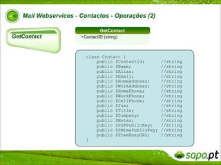 SAPO Mail WebServices