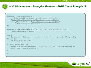 SAPO Mail WebServices