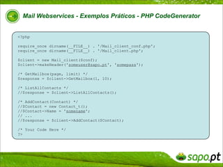 SAPO Mail WebServices