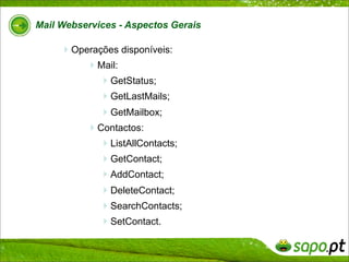 SAPO Mail WebServices