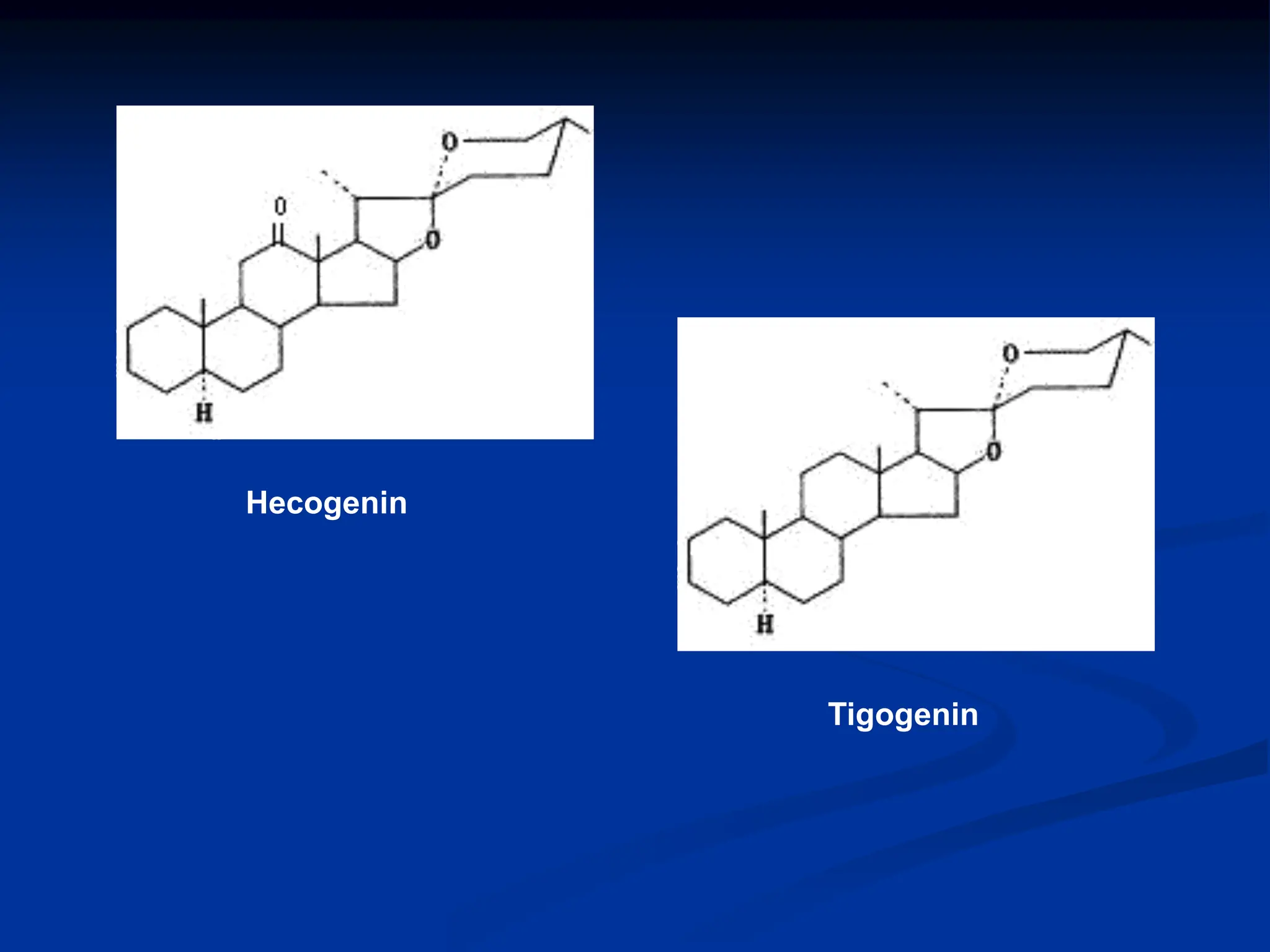 Tigogenin
Hecogenin
 