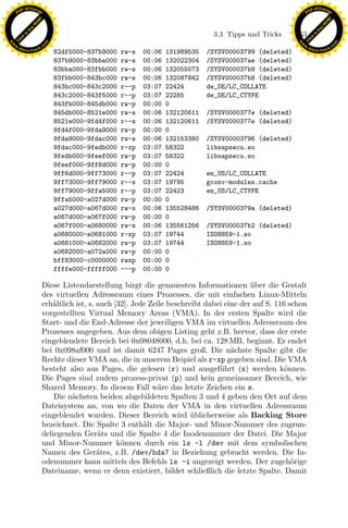 F -X C h a n ge                                                                                                F -X C h a n ge
    PD                                                                                                              PD




                          !




                                                                                                                                         !
                        W




                                                                                                                                       W
                      O




                                                                                                                                     O
                     N




                                                                                                                                    N
                   y




                                                                                                                                  y
                bu




                                                                                                                               bu
                                                                                    3.3 Tipps und Tricks      163
              to




                                                                                                                             to
          k




                                                                                                                         k
        lic




                                                                                                                       lic
    C




                                                                                                                    C
w




                                                                                                               w
                                m




                                                                                                                                               m
    w                                                                                                              w
w




                                                                                                                w
                               o




                                                                                                                                              o
        .d o                   .c                                                                                      .d o                   .c
               c u -tr a c k                                                                                                  c u -tr a c k
                                    82df5000-837b9000   rw-s   00:06   131989535   /SYSV00003799 (deleted)
                                    837b9000-83bba000   rw-s   00:06   132022304   /SYSV000037ae (deleted)
                                    83bba000-83fbb000   rw-s   00:06   132055073   /SYSV000037b9 (deleted)
                                    83fbb000-843bc000   rw-s   00:06   132087842   /SYSV000037b8 (deleted)
                                    843bc000-843c2000   r--p   03:07   22424       de_DE/LC_COLLATE
                                    843c2000-843f5000   r--p   03:07   22285       de_DE/LC_CTYPE
                                    843fb000-845db000   rw-p   00:00   0
                                    845db000-8521e000   rw-s   00:06   132120611   /SYSV0000377e (deleted)
                                    8521e000-9fd4f000   r--s   00:06   132120611   /SYSV0000377e (deleted)
                                    9fd4f000-9fda9000   rw-p   00:00   0
                                    9fda9000-9fdac000   rw-s   00:06   132153380   /SYSV00003796 (deleted)
                                    9fdac000-9fedb000   r-xp   03:07   58322       libsapsecu.so
                                    9fedb000-9feef000   rw-p   03:07   58322       libsapsecu.so
                                    9feef000-9ff6d000   rw-p   00:00   0
                                    9ff6d000-9ff73000   r--p   03:07   22424       en_US/LC_COLLATE
                                    9ff73000-9ff79000   r--s   03:07   19795       gconv-modules.cache
                                    9ff79000-9ffa5000   r--p   03:07   22423       en_US/LC_CTYPE
                                    9ffa5000-a027d000   rw-p   00:00   0
                                    a027d000-a067d000   rw-s   00:06   135528486   /SYSV0000379a (deleted)
                                    a067d000-a067f000
                                    a067f000-a0680000
                                    a0680000-a0681000
                                                        rw-p
                                                        rw-s
                                                        r-xp
                                                                  x
                                                               00:00
                                                               00:06
                                                               03:07
                                                                       0
                                                                       135561256
                                                                       19744
                                                                                   /SYSV000037b2 (deleted)
                                                                                   ISO8859-1.so
                                                               Le
                                    a0681000-a0682000   rw-p   03:07   19744       ISO8859-1.so
                                    a0682000-a072a000   rw-p   00:00   0
                                    bff83000-c0000000   rwxp   00:00   0
                                    ffffe000-fffff000   ---p   00:00   0
                                                  pp

                               Diese Listendarstellung birgt die genauesten Informationen uber die Gestalt
                                                                                                 ¨
                               des virtuellen Adressraum eines Prozesses, die mit einfachen Linux-Mitteln
                               erh¨ltlich ist, s. auch [32]. Jede Zeile beschreibt dabei eine der auf S. 116 schon
                                  a
                                        sU


                               vorgestellten Virtual Memory Areas (VMA). In der ersten Spalte wird die
                               Start- und die End-Adresse der jeweiligen VMA im virtuellen Adressraum des
                               Prozesses angegeben. Aus dem obigen Listing geht z.B. hervor, dass der erste
                               eingeblendete Bereich bei 0x08048000, d.h. bei ca. 128 MB, beginnt. Er endet
                               bei 0x098af000 und ist damit 6247 Pages groß. Die n¨chste Spalte gibt die
                                                                                           a
                               Rechte dieser VMA an, die in unserem Beipiel als r-xp gegeben sind. Die VMA
                               besteht also aus Pages, die gelesen (r) und ausgef¨hrt (x) werden k¨nnen.
                                                                                       u                    o
                               Die Pages sind zudem prozess-privat (p) und kein gemeinsamer Bereich, wie
                               Shared Memory. In diesem Fall w¨re das letzte Zeichen ein s.
                                                                     a
                                   Die n¨chsten beiden abgebildeten Spalten 3 und 4 geben den Ort auf dem
                                         a
                               Dateisystem an, von wo die Daten der VMA in den virtuellen Adressraum
                               eingeblendet wurden. Dieser Bereich wird ublicherweise als Backing Store
                                                                               ¨
                               bezeichnet. Die Spalte 3 enth¨lt die Major- und Minor-Nummer des zugrun-
                                                                a
                               deliegenden Ger¨ts und die Spalte 4 die Inodenummer der Datei. Die Major
                                                  a
                               und Minor-Nummer k¨nnen durch ein ls -l /dev mit dem symbolischen
                                                         o
                               Namen des Ger¨tes, z.B. /dev/hda7 in Beziehung gebracht werden. Die In-
                                                  a
                               odenummer kann mittels des Befehls ls -i angezeigt werden. Der zugeh¨rige      o
                               Dateiname, wenn er denn existiert, bildet schließlich die letzte Spalte. Damit
 