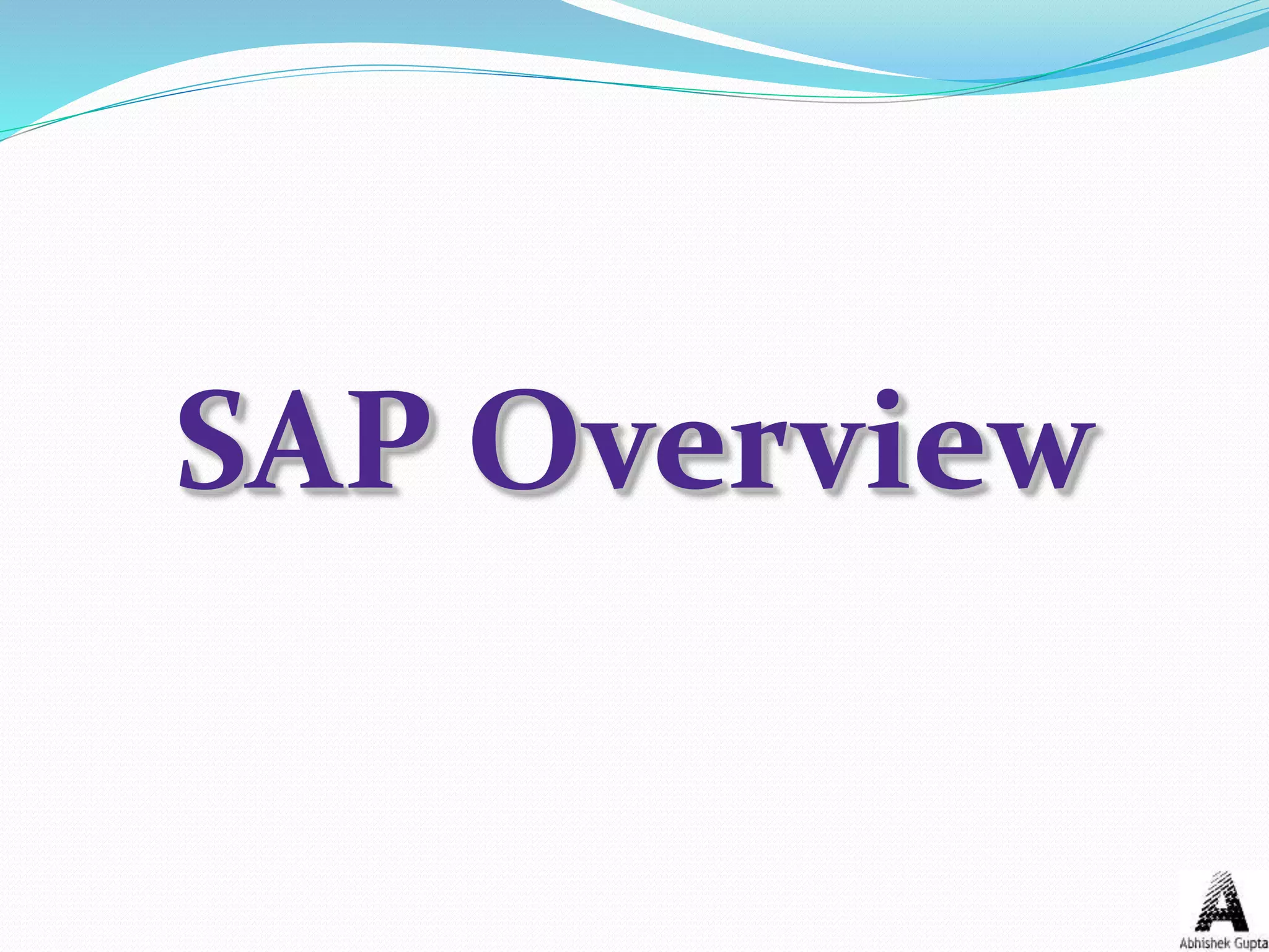 SAP Overview
 