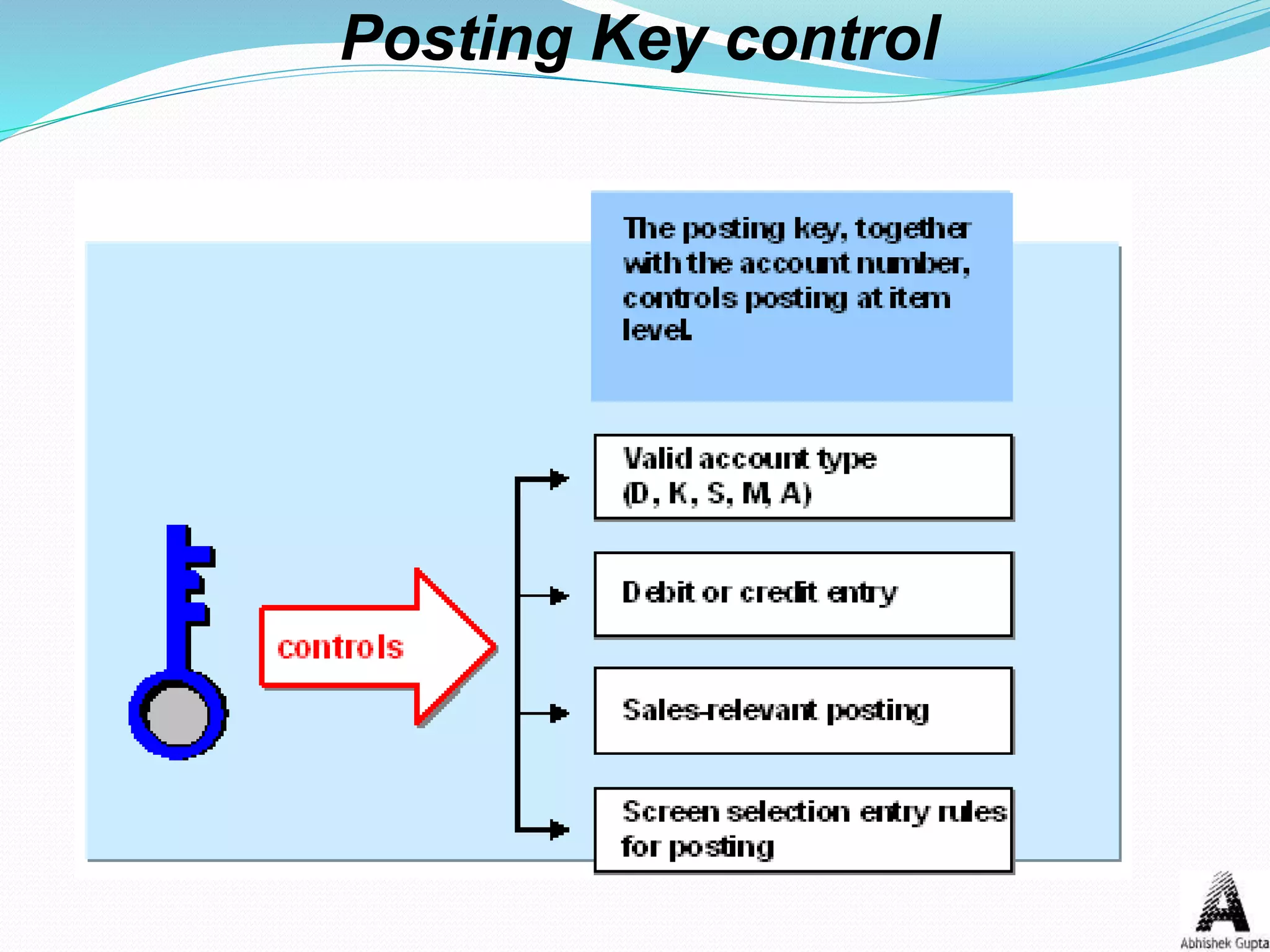 Posting Key control
 