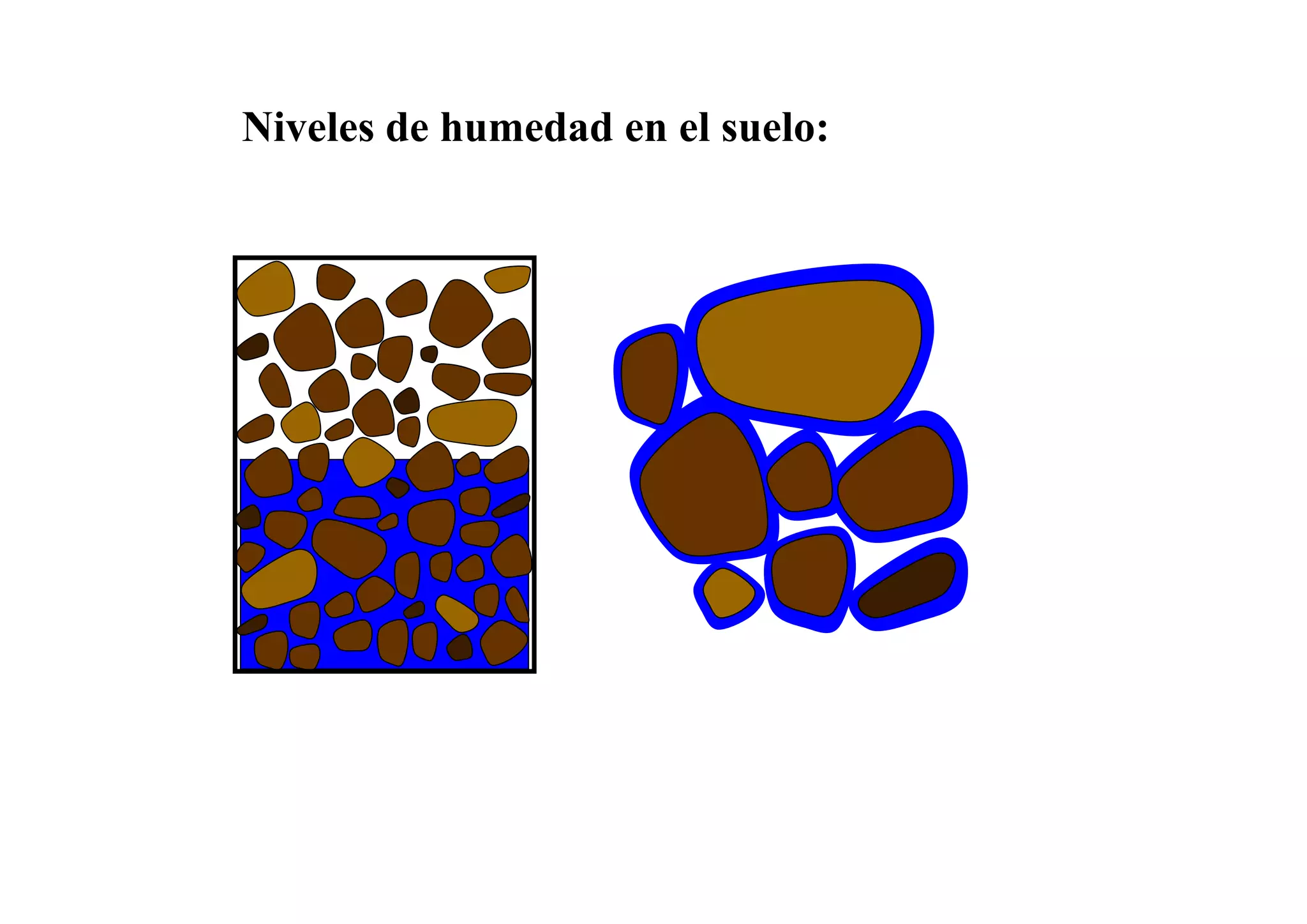 Niveles de humedad en el suelo:
 