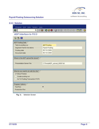 Sap Payroll Posting Outsourcing Solution Whitepaper V1.1 | PDF