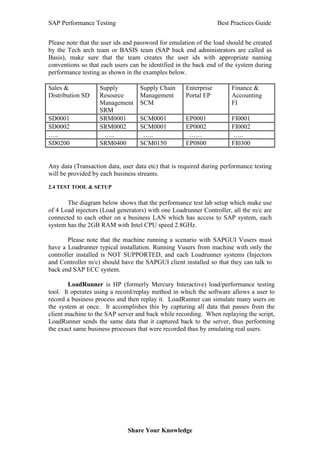 Sap performance testing best practice guidev1 0-130121141448-phpapp02 | PDF